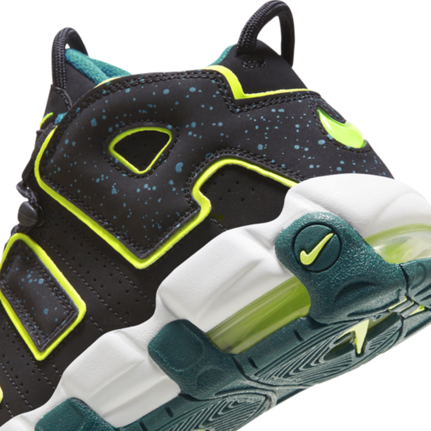 Nike Air-more Uptempo GS Black Lime