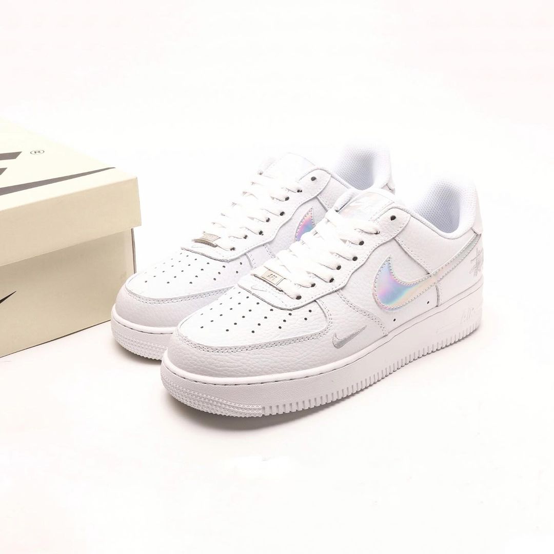 Nike Air Force 1 Low White Iridescent X Stüssy