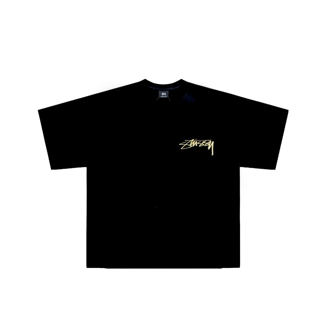 Stüssy Black New Stone Statue Tee
