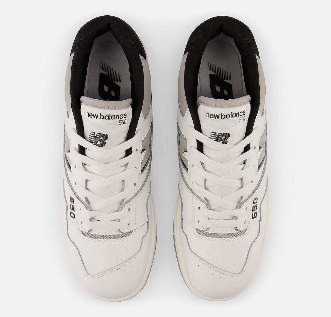 New Balance 550 White Concrete Black