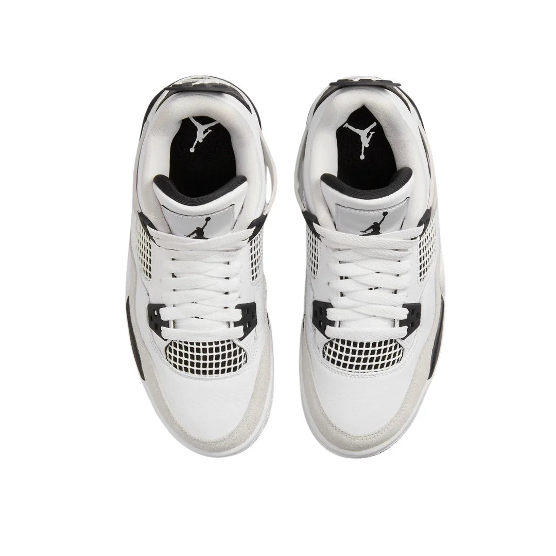 Nike Air Jordan 4 Retro GS Military Black White Black Neutral Grey