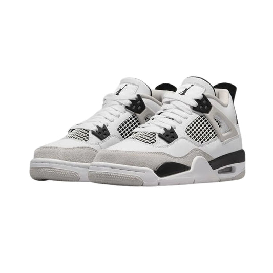 Nike Air Jordan 4 Retro GS Military Black White Black Neutral Grey