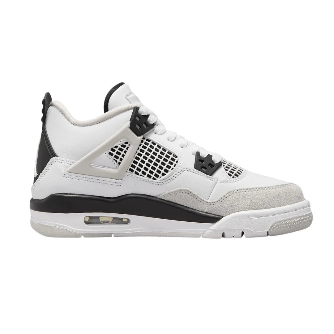 Nike Air Jordan 4 Retro GS Military Black White Black Neutral Grey