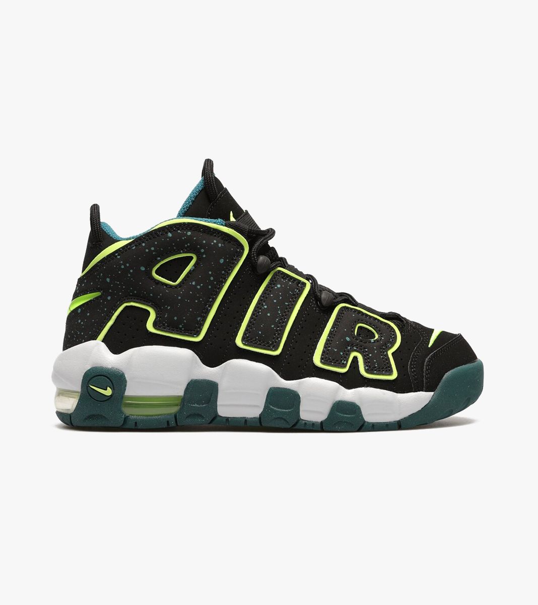 Nike Air-more Uptempo GS Black Lime
