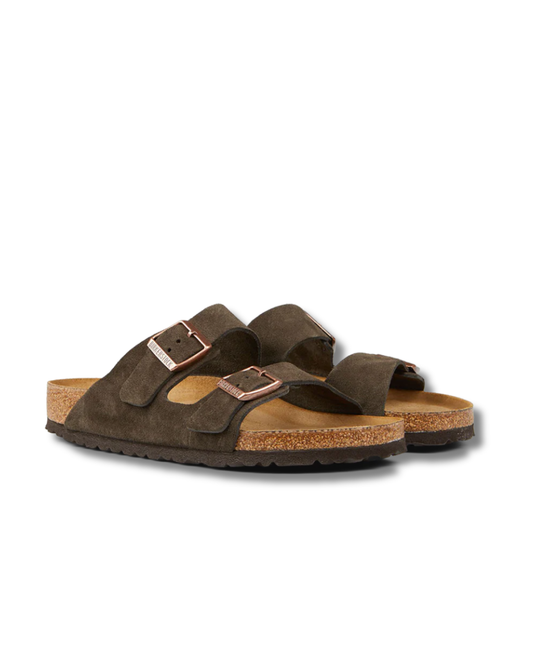 Birkenstock Mocha Brown Suede Leather Arizona Sandals