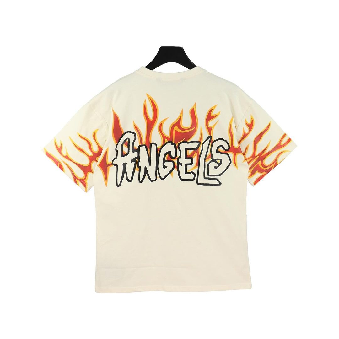 Palm Angels Graffiti Flame Print Tee