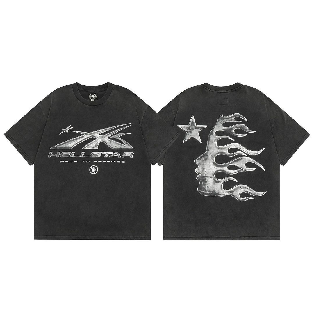 HellStar Chrome Washed Logo Tee