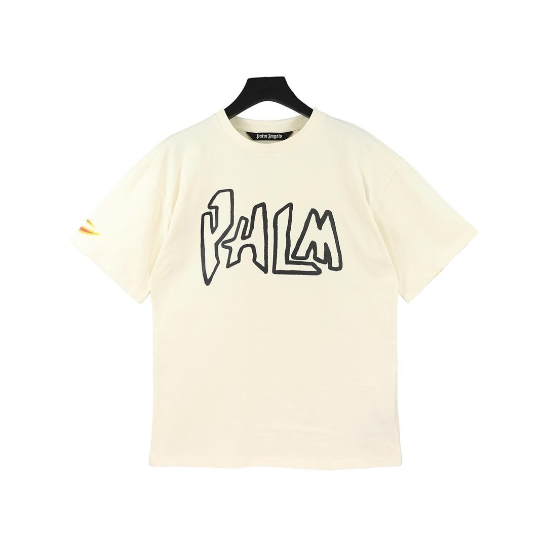 Palm Angels Graffiti Flame Print Tee