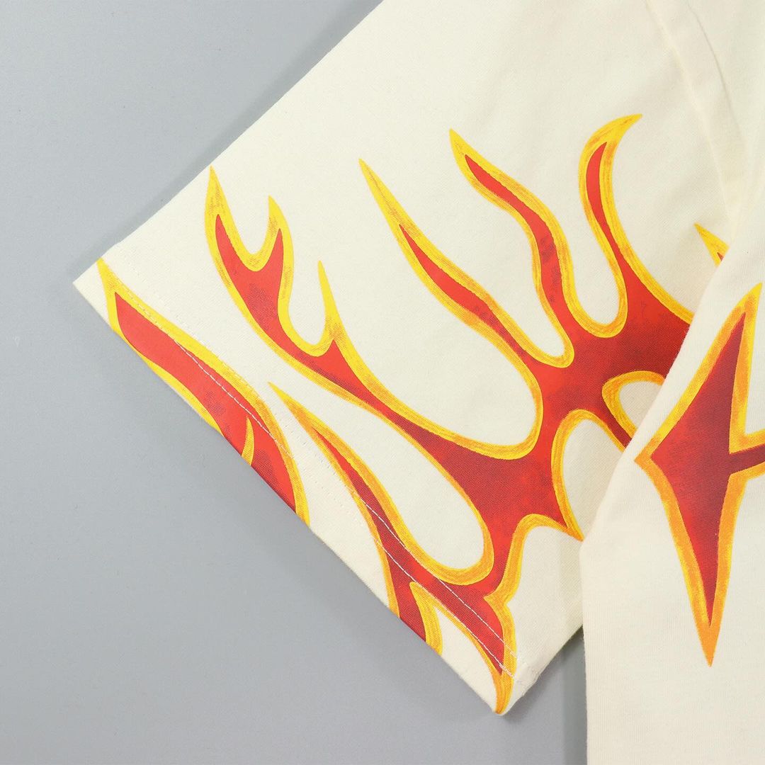 Palm Angels Graffiti Flame Print Tee