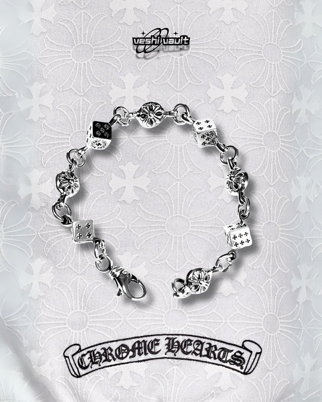 Chrome Hearts Dice And Crossball Bracelet