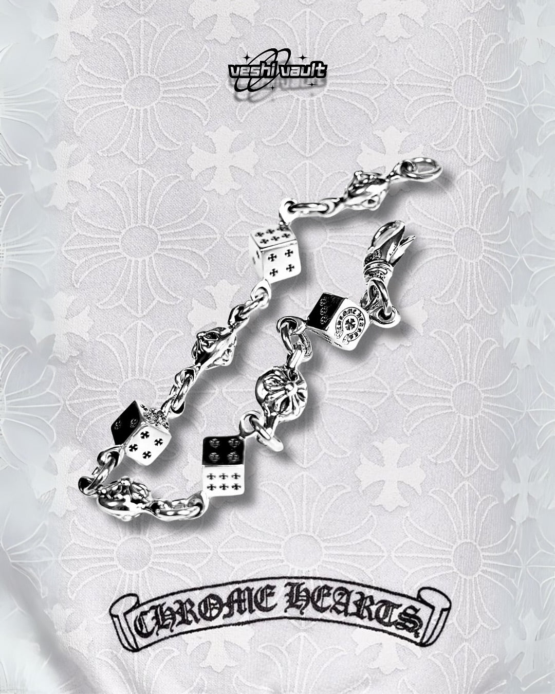 Chrome Hearts Dice And Crossball Bracelet