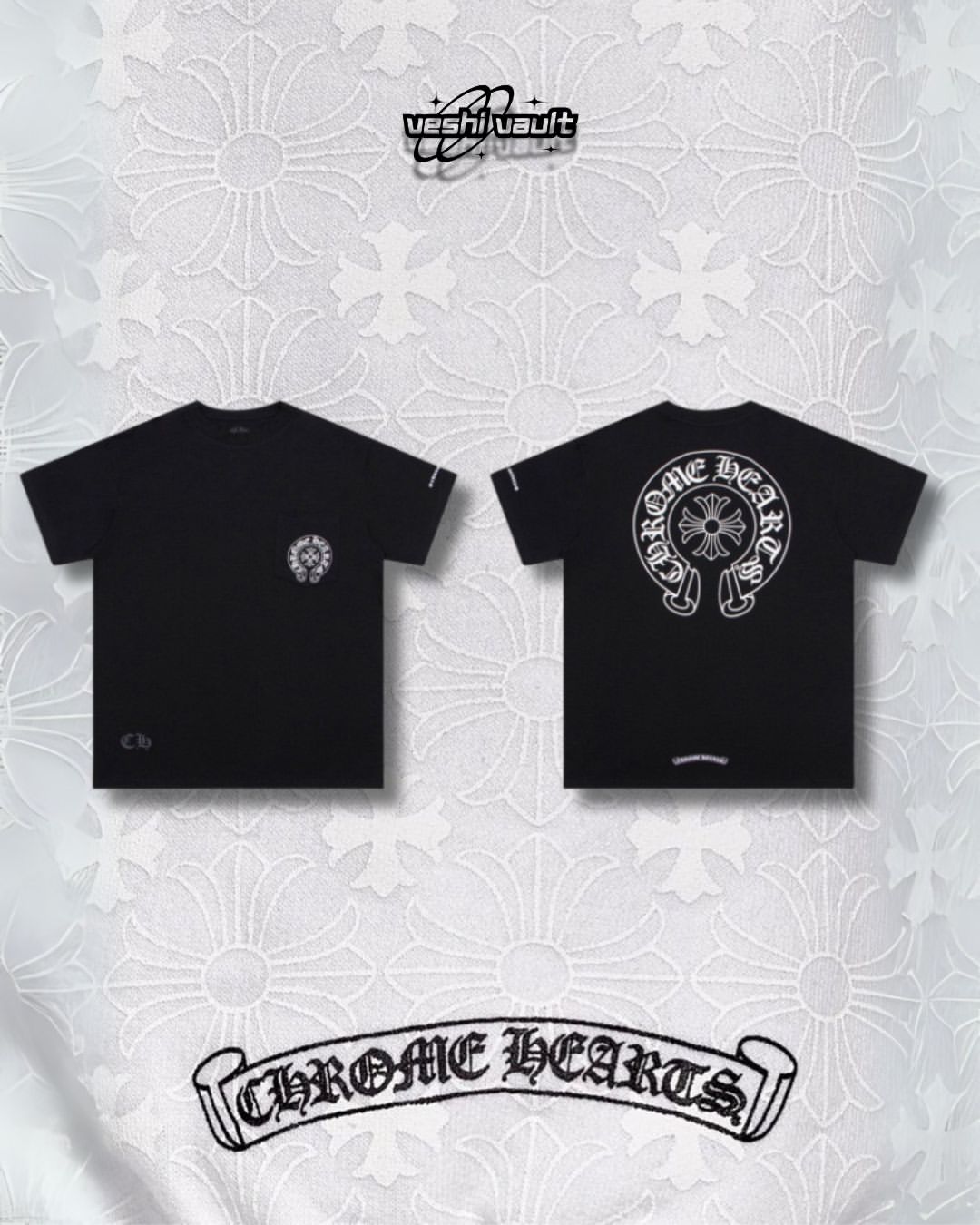 Chrome Hearts Horse Shoe Logo Pocket T-Shirt