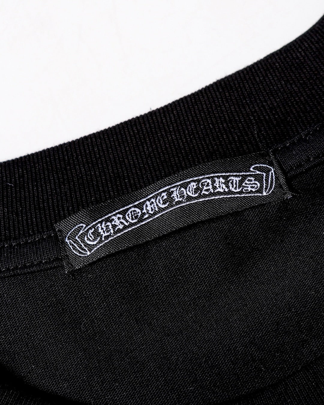 Chrome Hearts Logo Embroidered Black T-Shirt