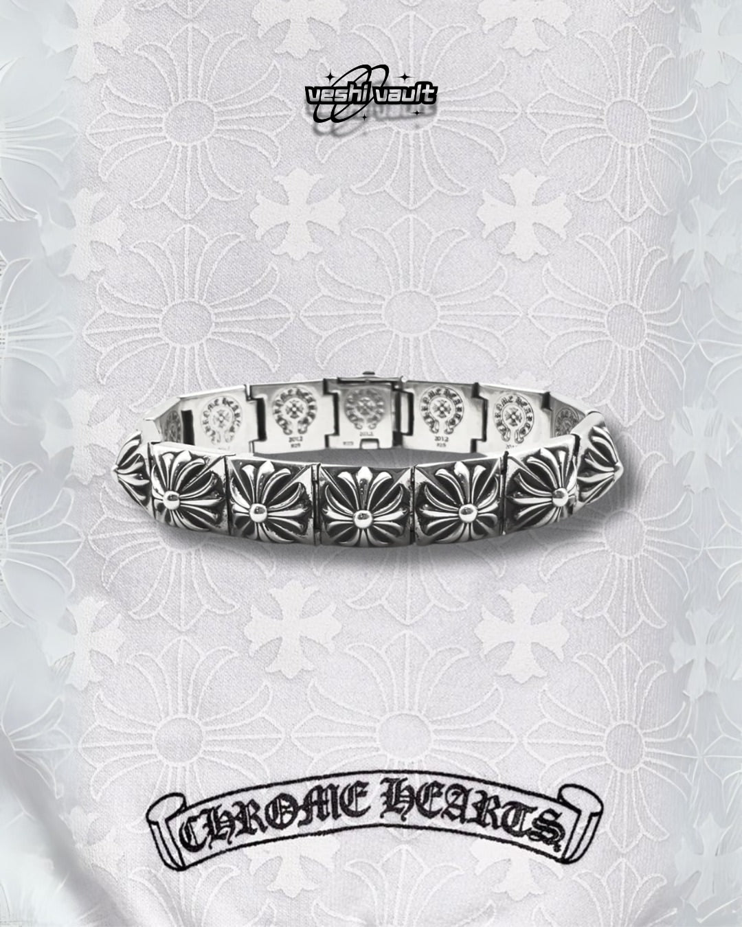 Chrome Hearts Silver Pyramid Plus Bracelet