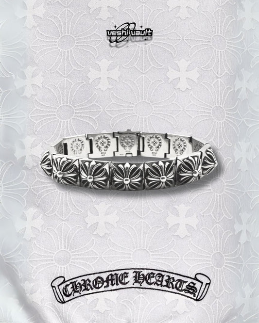 Chrome Hearts Silver Pyramid Plus Bracelet