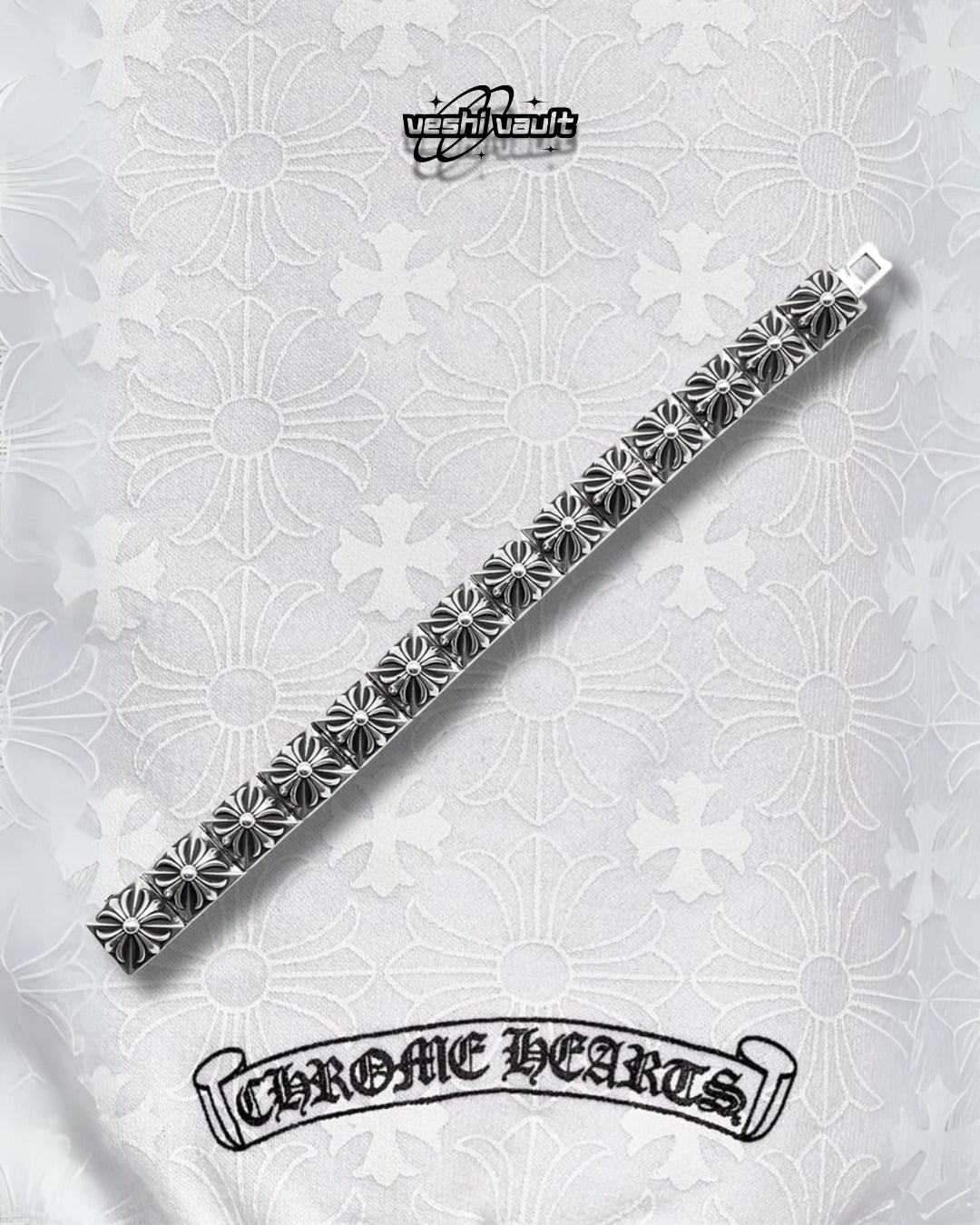 Chrome Hearts Silver Pyramid Plus Bracelet