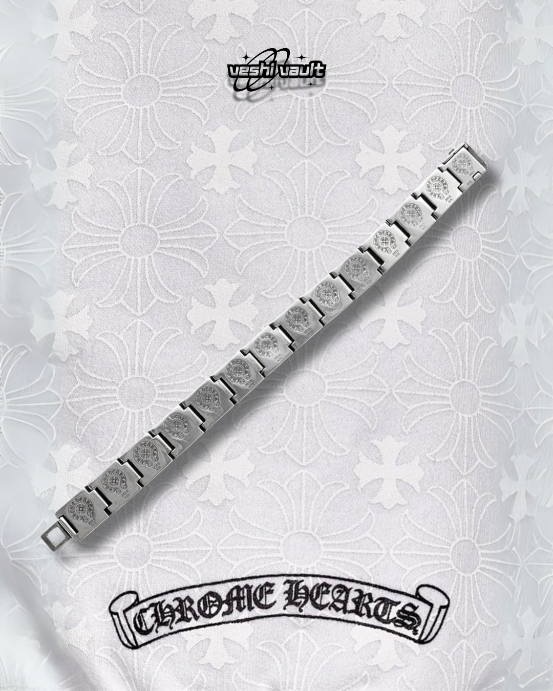 Chrome Hearts Silver Pyramid Plus Bracelet