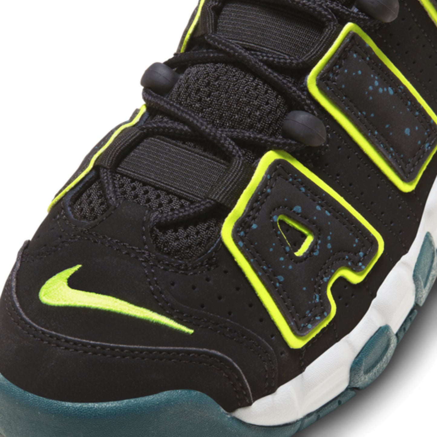 Nike Air-more Uptempo GS Black Lime