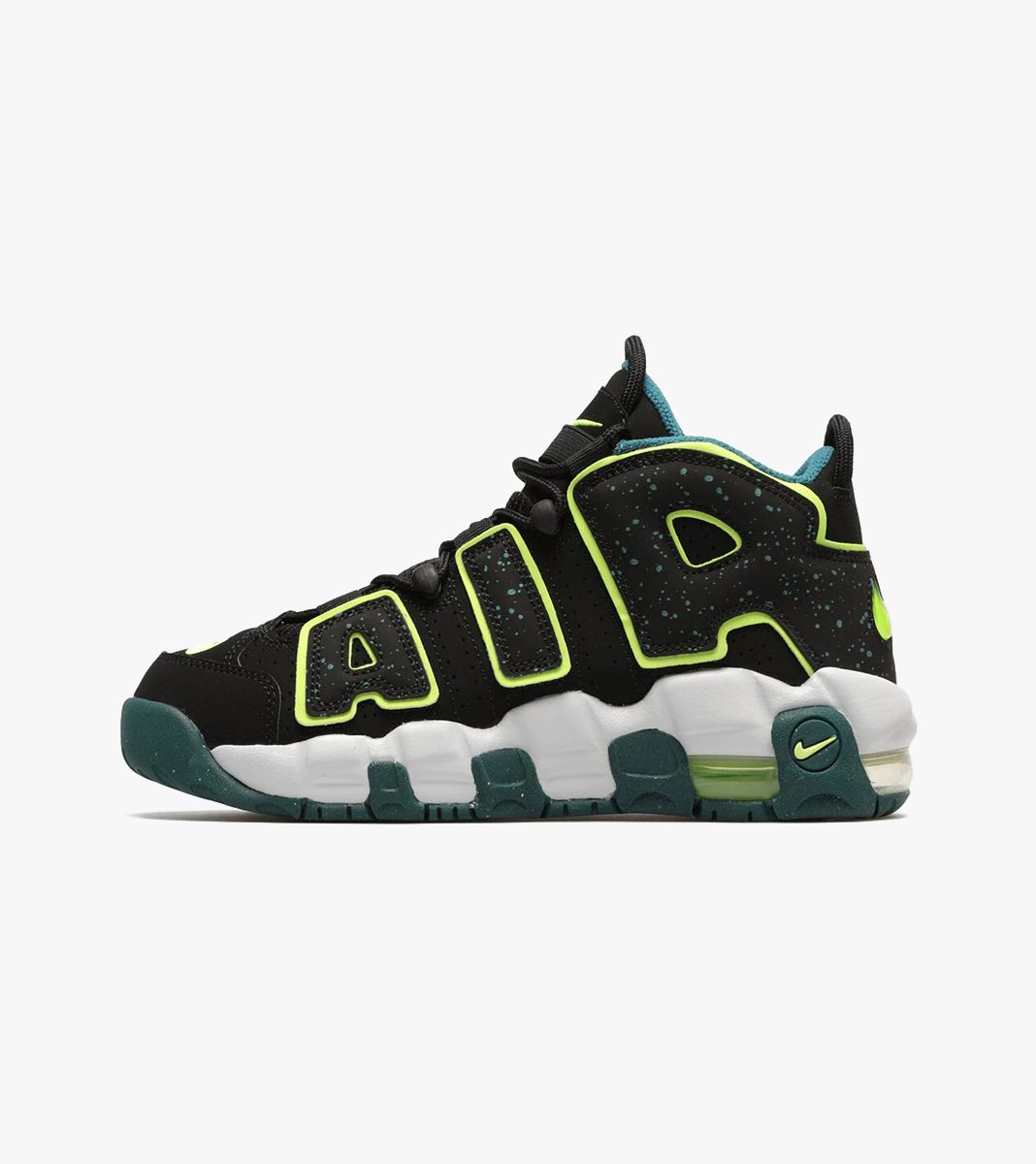 Nike Air-more Uptempo GS Black Lime